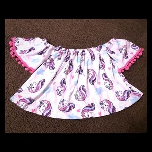Unicorn off shoulder top
